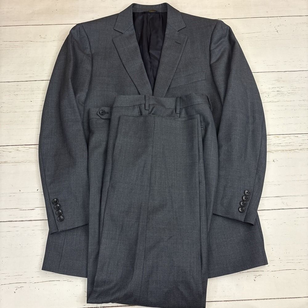 Brooks Brothers 1818 Fitzgerald Suit Made In Italy Nailhead Birdeye 41R 33W 28I